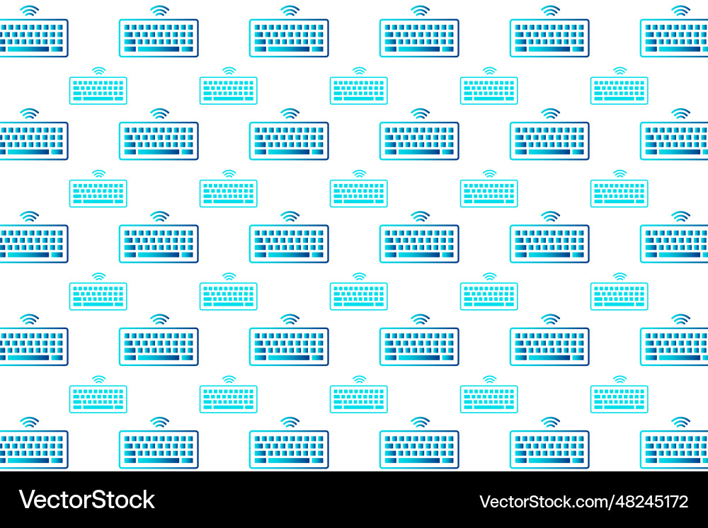 Abstract wireless computer keyboard pattern vector image