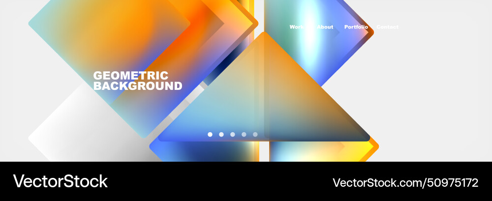 Colorful fluid gradient triangles and squares web Colorful fluid gradient triangles and squares web vector image