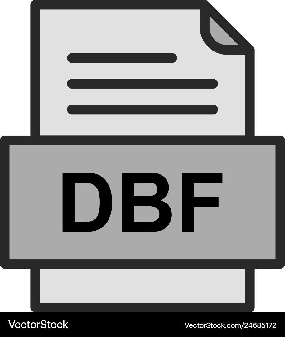 Dbf file document icon Vector Image