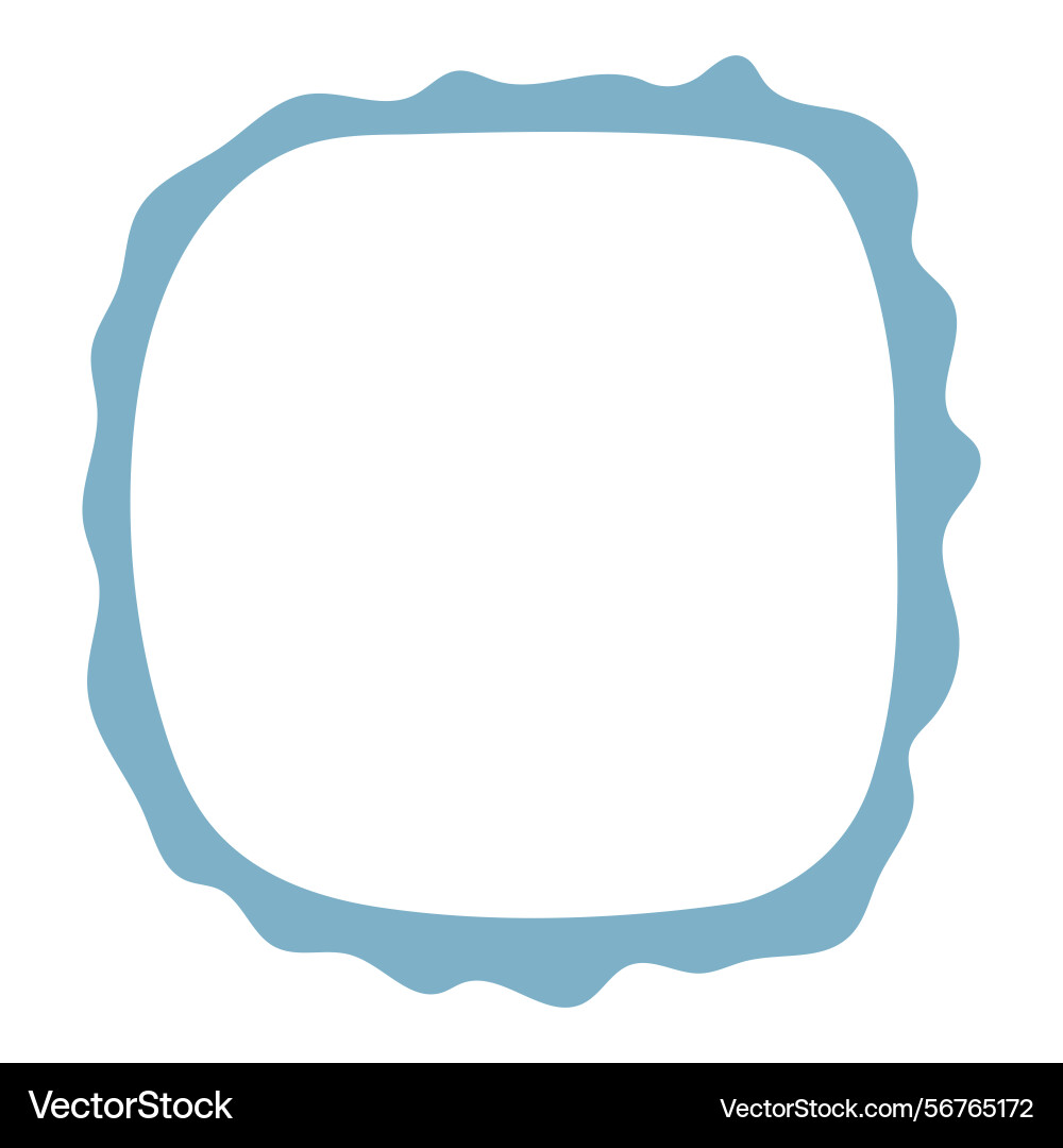 Doodle wave curve edge frame Doodle wave curve edge frame Vector Image