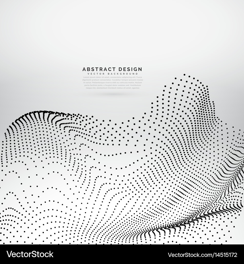 Dynamic Particle Wave Background vector image