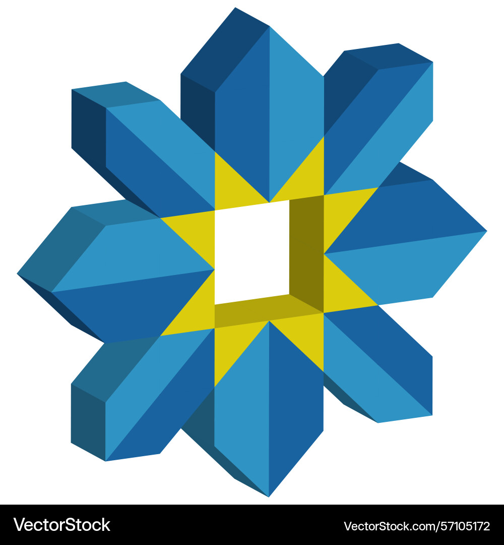 Geometric star symbol abstract sharp polygon Vector Image