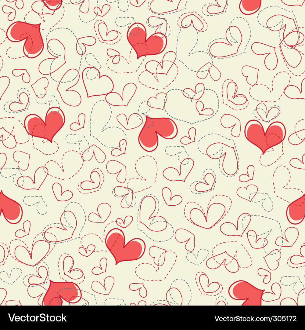 Heart Seamless Pattern vector image
