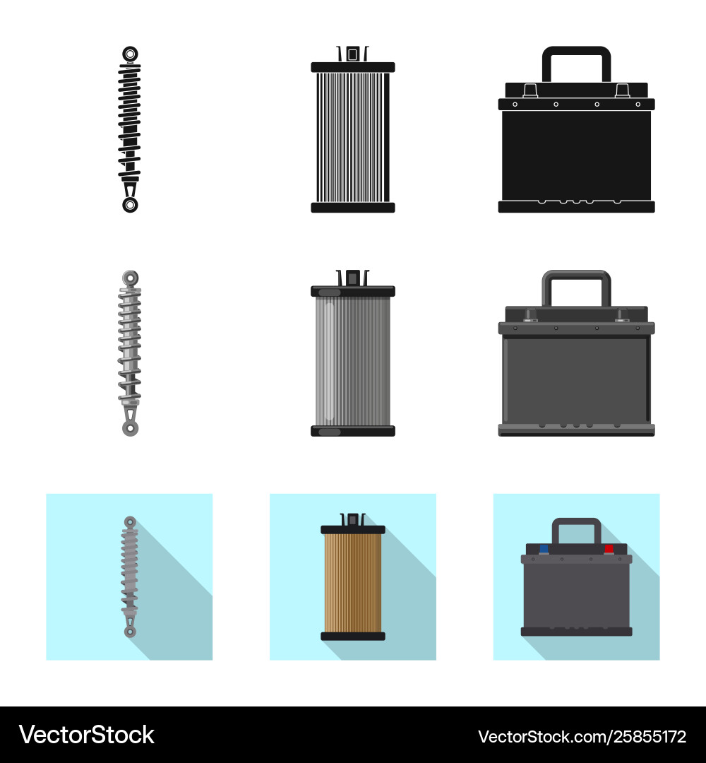 Isolated object auto and part logo set Isolated object auto and part logo set vector image