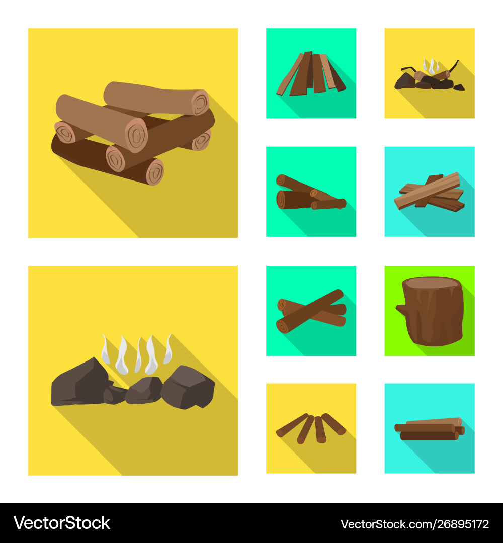 Isolated object material and logging symbol Vector Image