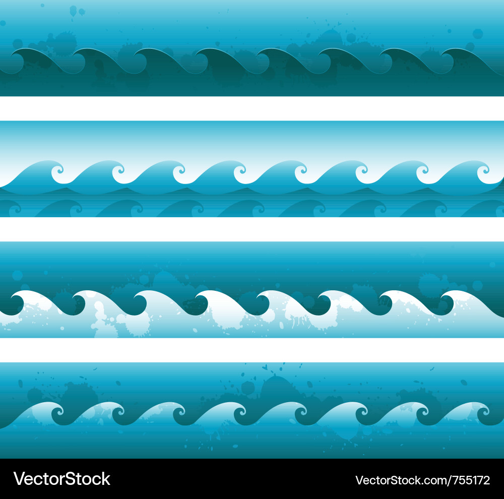 Ocean Wave Pattern vector image