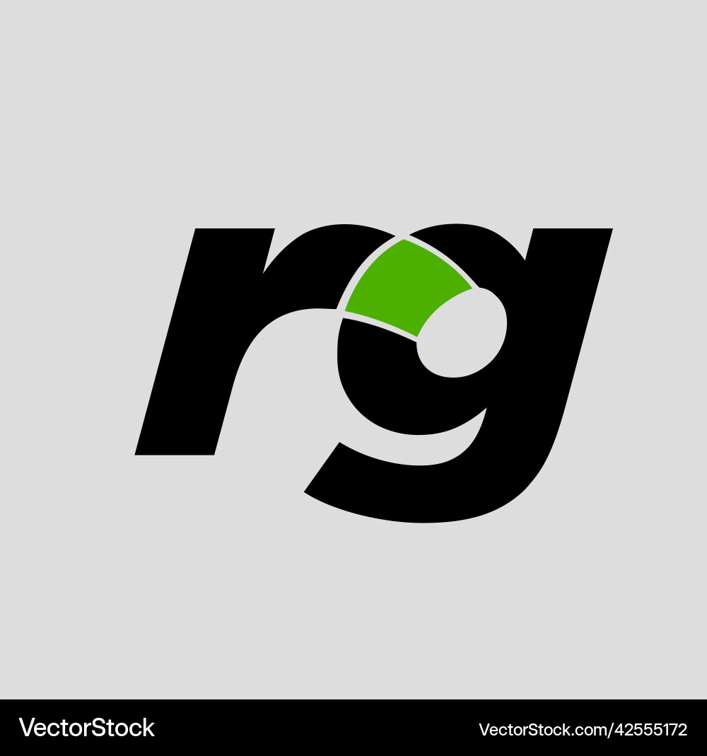 Rg company name initial letters monogram icon Vector Image