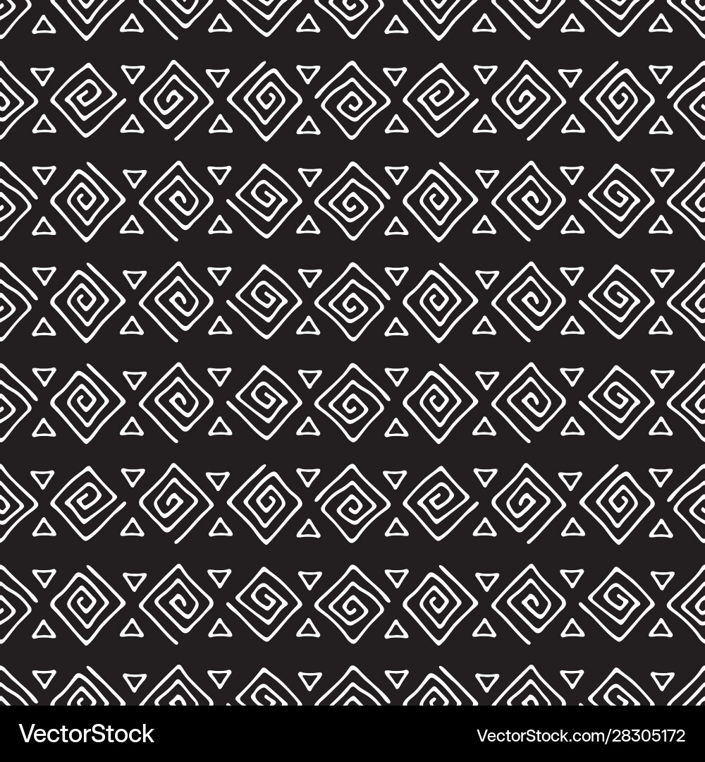 Seamless abstract geometric pattern hand drawn Vector Image