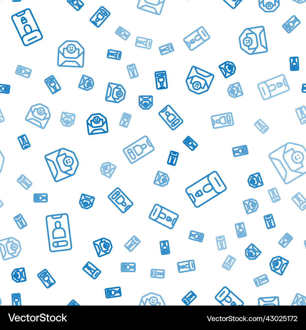 Set line incoming call on mobile and envelope Vector Image