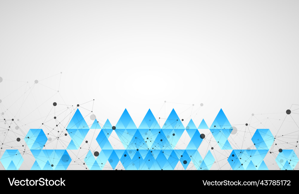 Template for science and technology presentation Template for science and technology presentation Vector Image