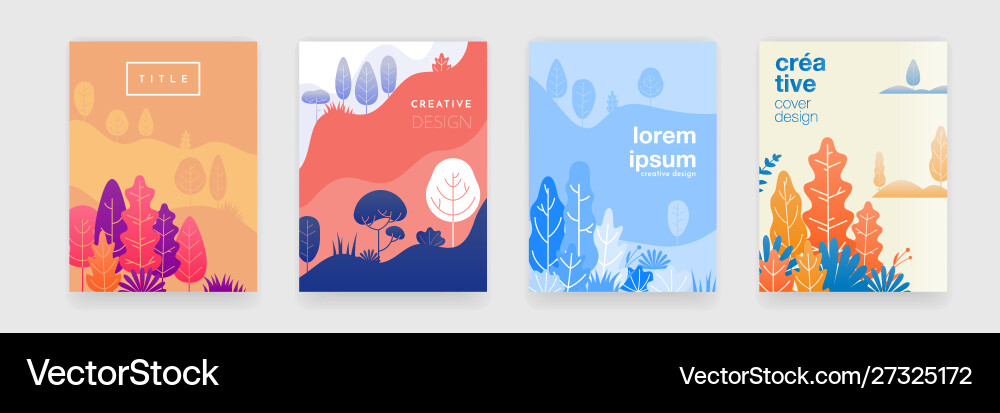 Tree leaf pattern background with abstract forest Vector Image