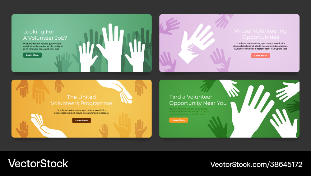 Volunteer Opportunity Banner Vector Image