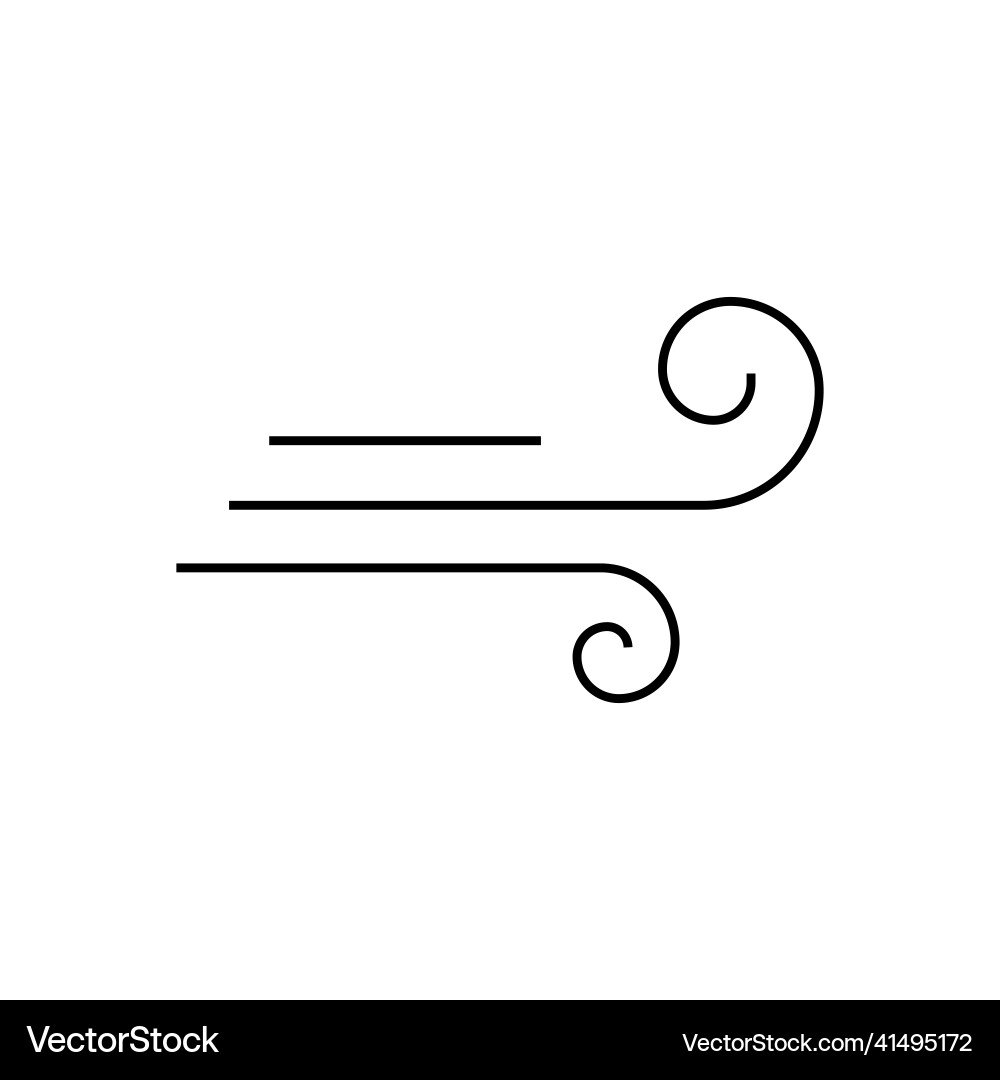 Wind thin line icon for website design vector image