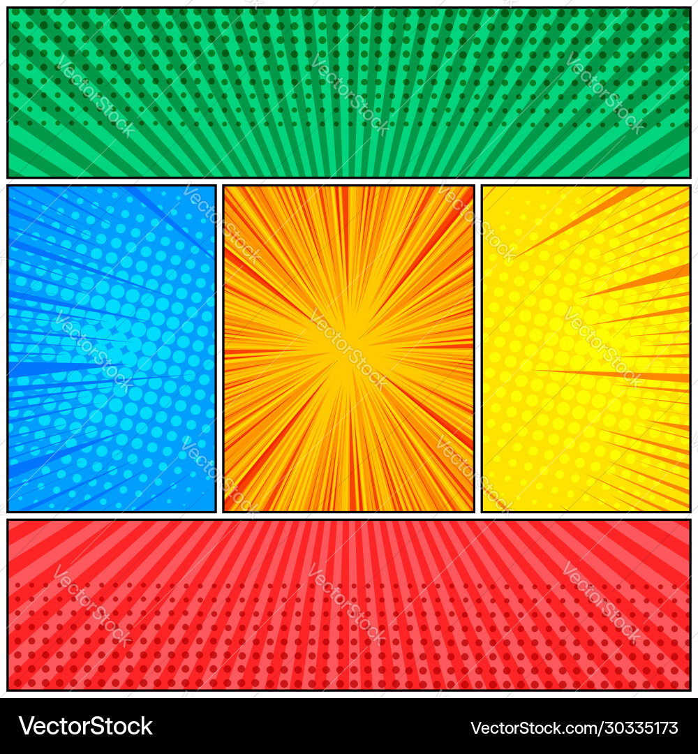 Comic colorful abstract composition Royalty Free Vector