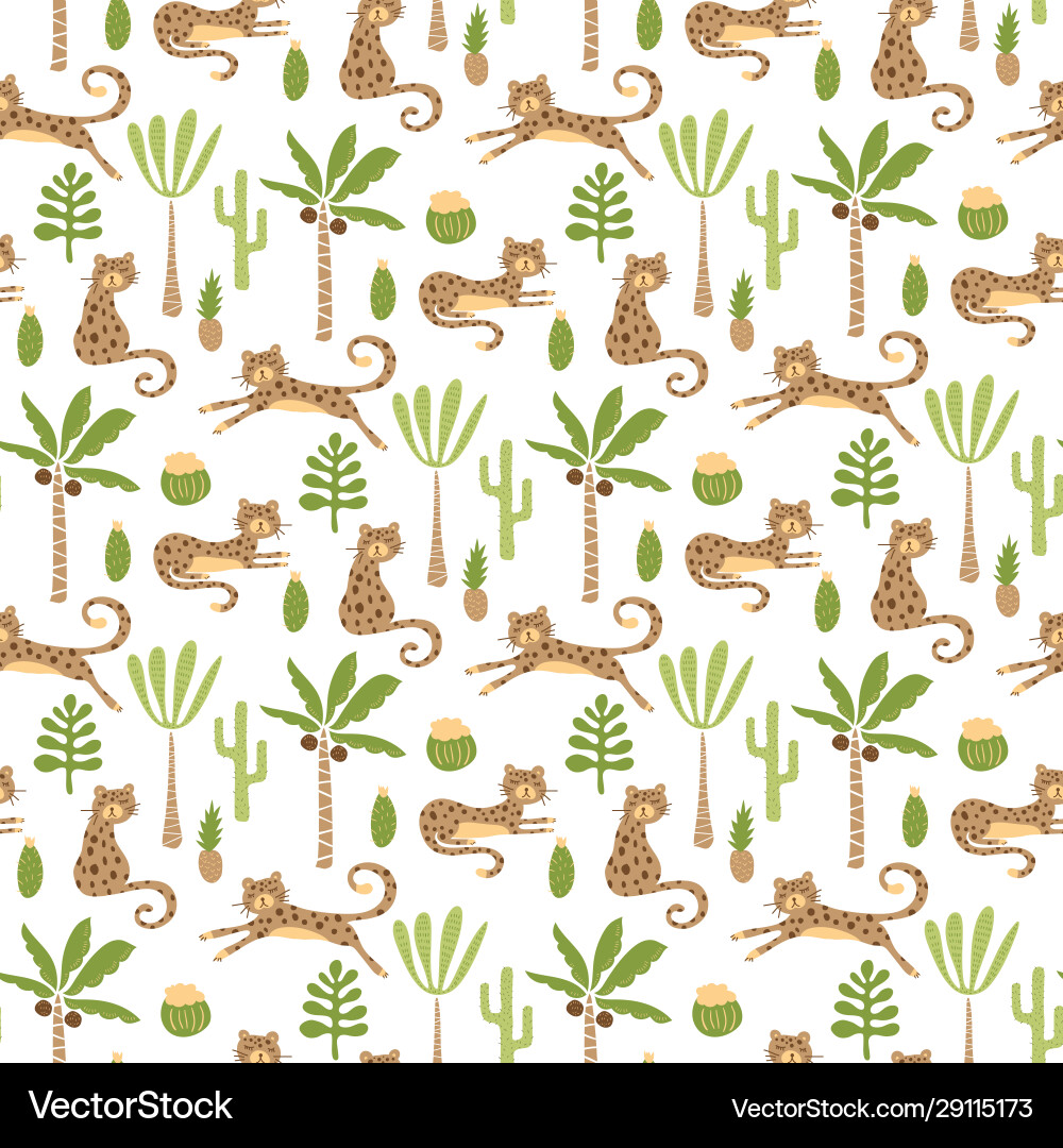 Leopard Safari Pattern vector image