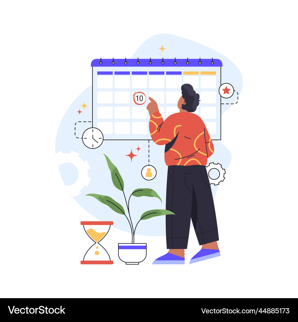 Planning date task calendar mark image Vector Image