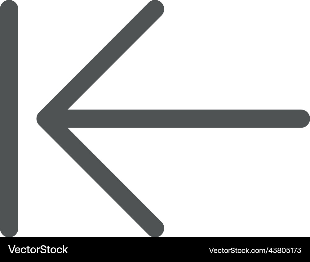 Previous step flat color ui icon Previous step flat color ui icon Vector Image