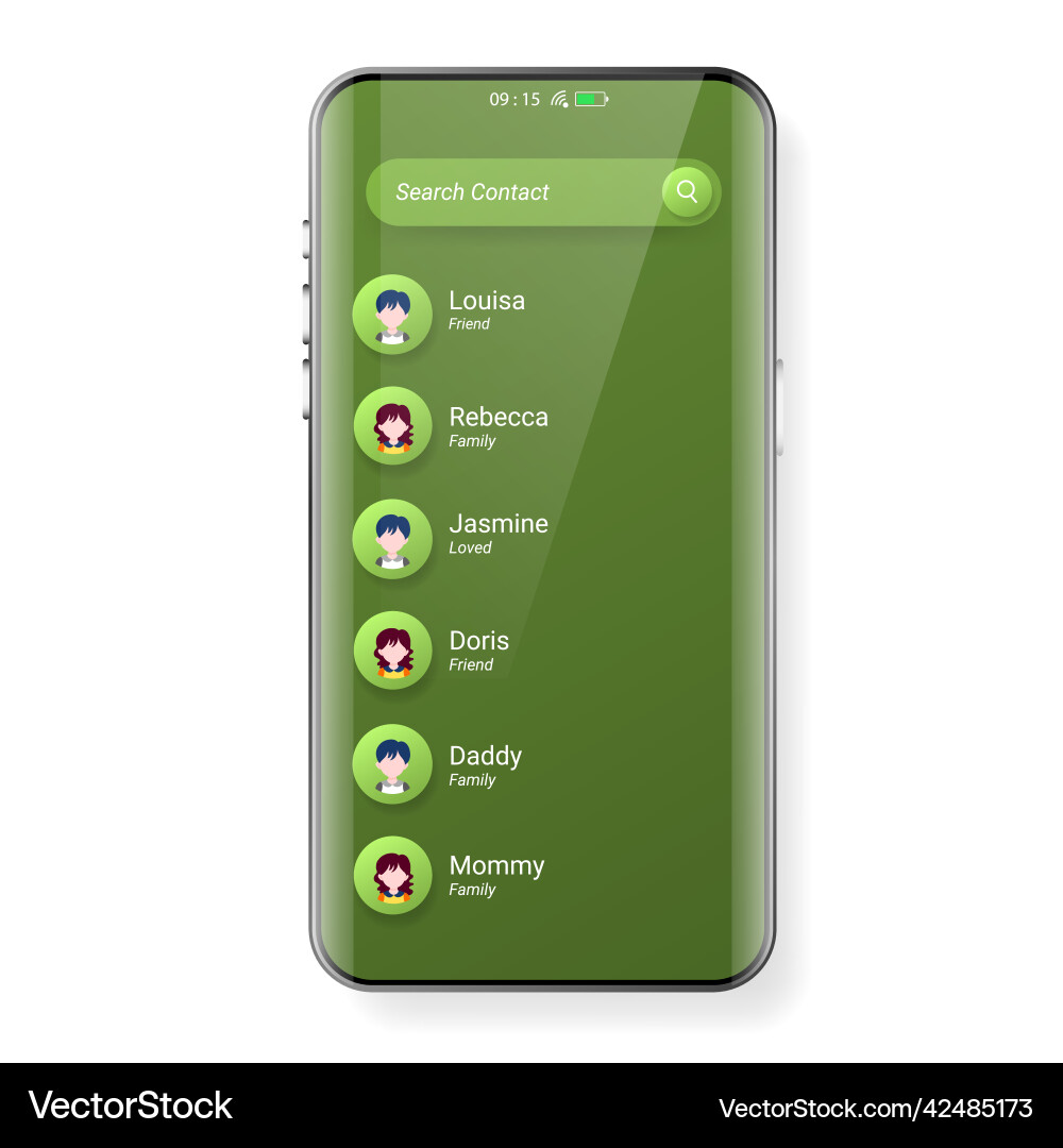 Red user interface smartphone reply message vector image