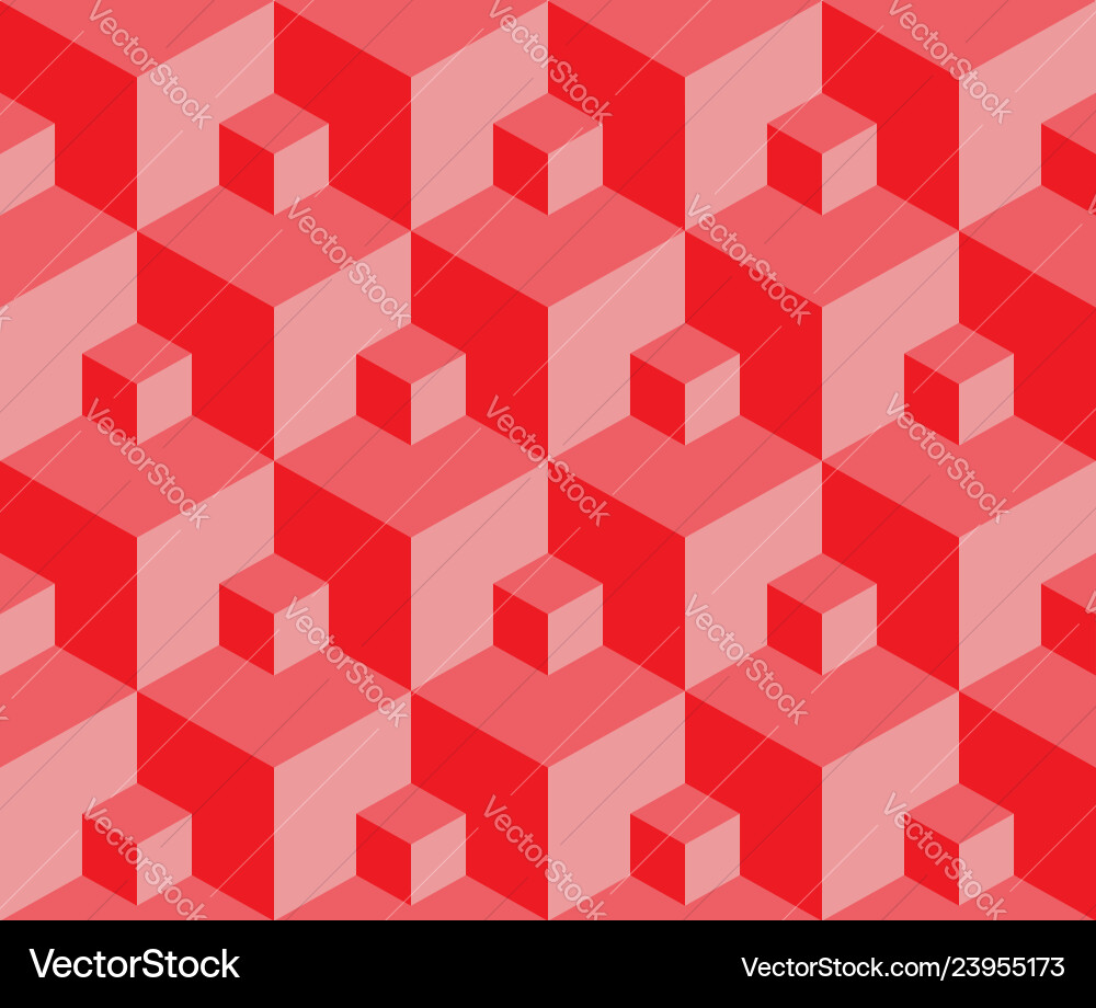 Seamless pattern 3d cube Vector Image
