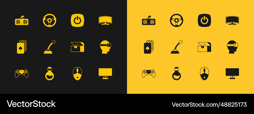 Set computer monitor bottle with magic elixir vector image