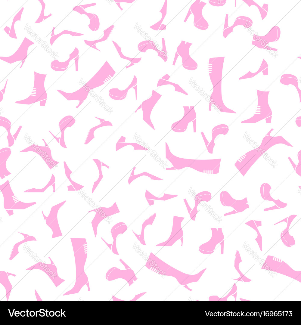 Silhouettes of shoes seamless patternbackground Vector Image