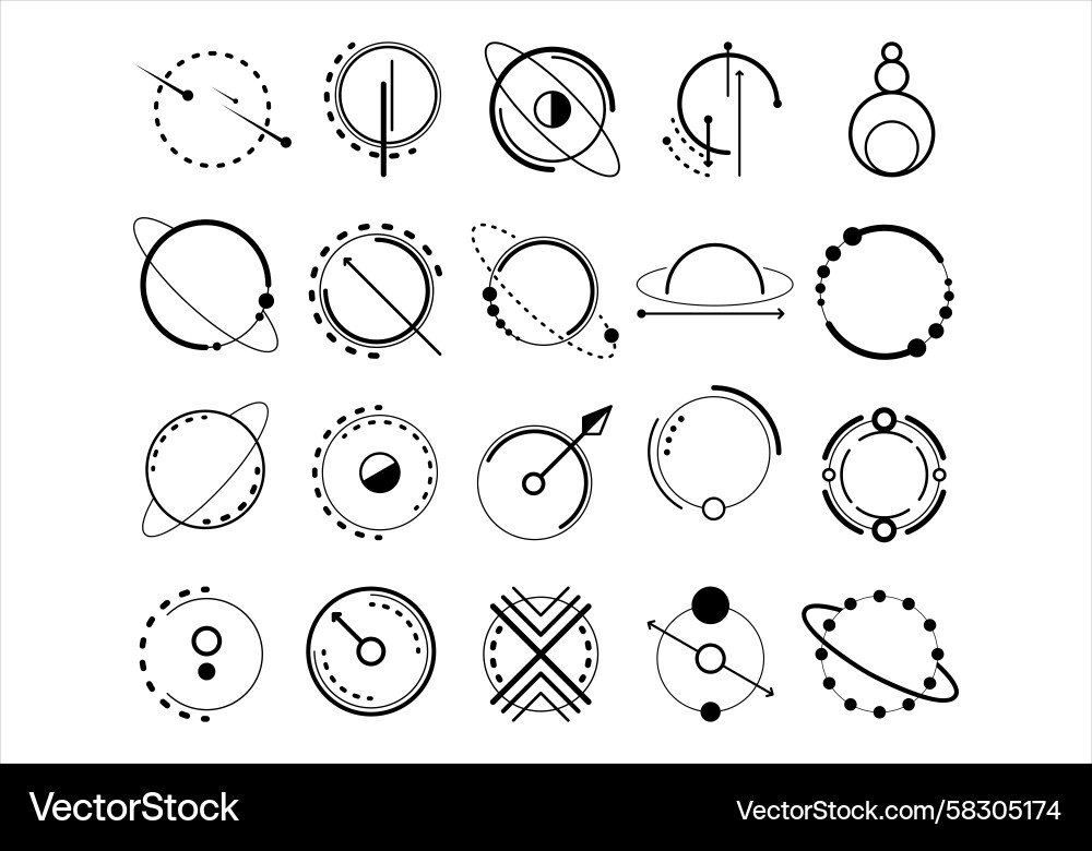 Abstract Circle Pattern Vector Image