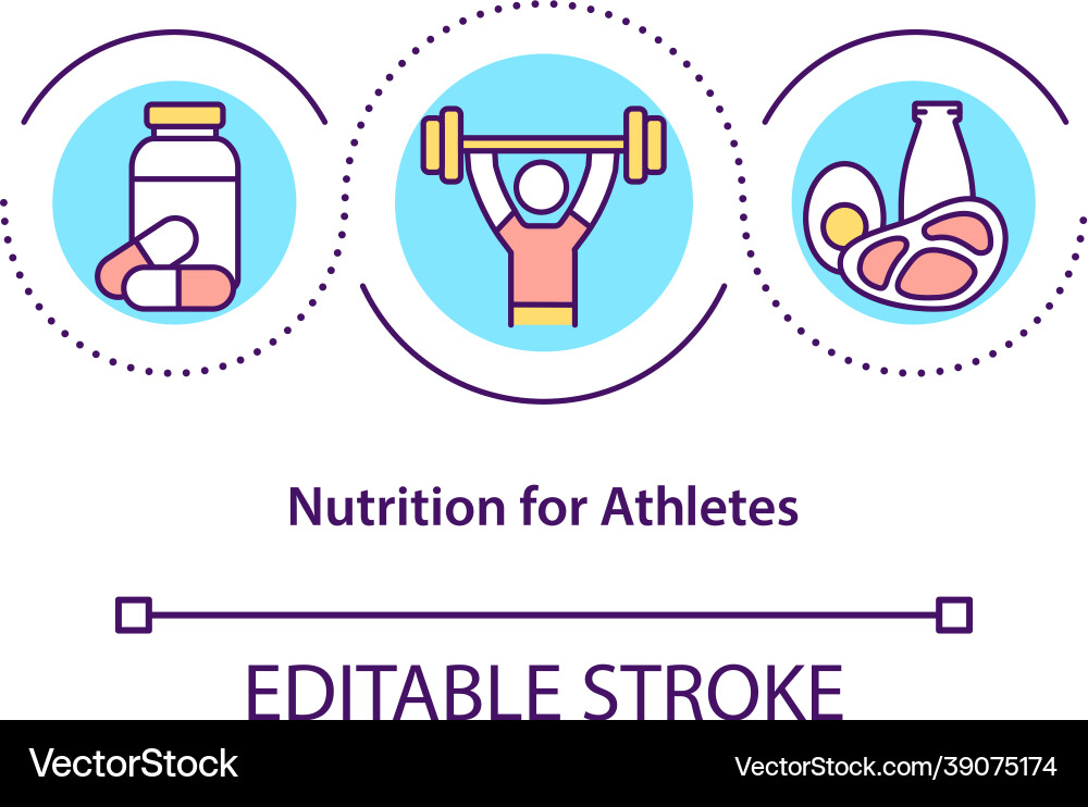 Athlete Nutrition Concept Icon Vector Image