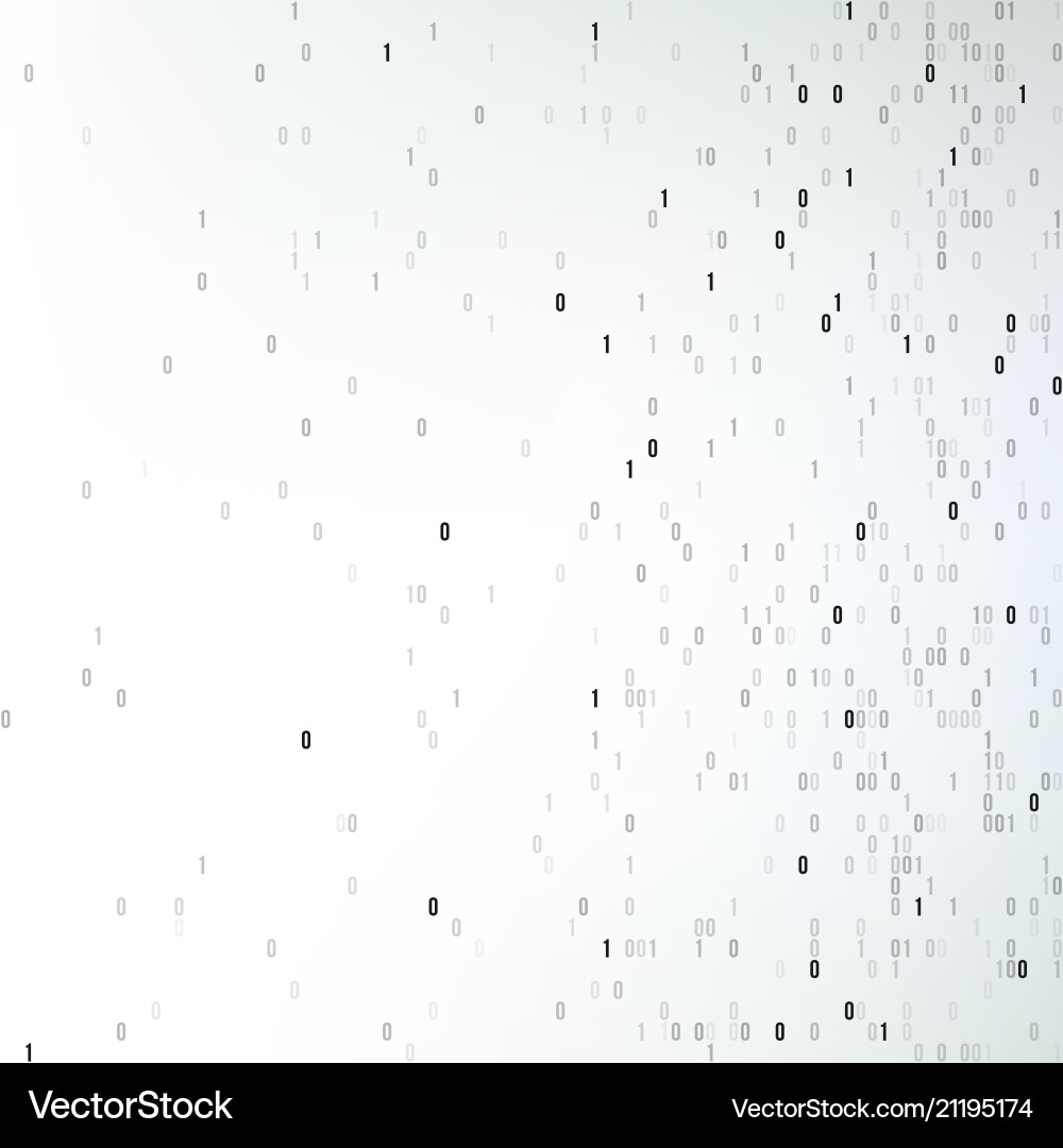 Binary code background with numbers one Binary code background with numbers one Vector Image