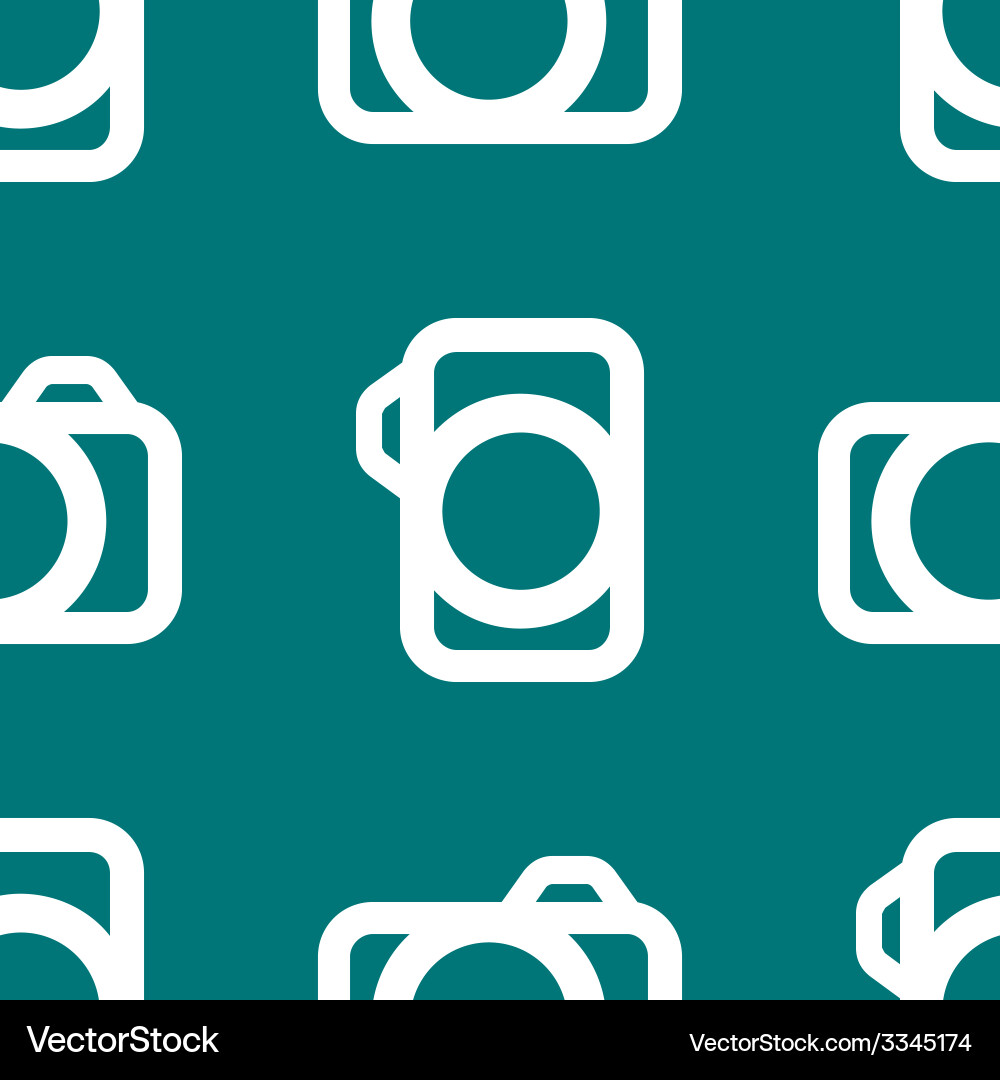 Camera web icon flat design seamless pattern vector image