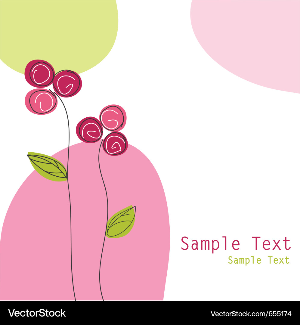 Floral Pastel Grußkarte Vektorbild