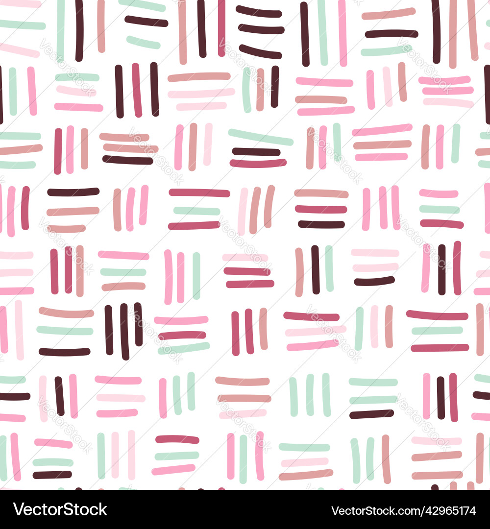 Hand drawn sketch lines seamless pattern simple Vector Image