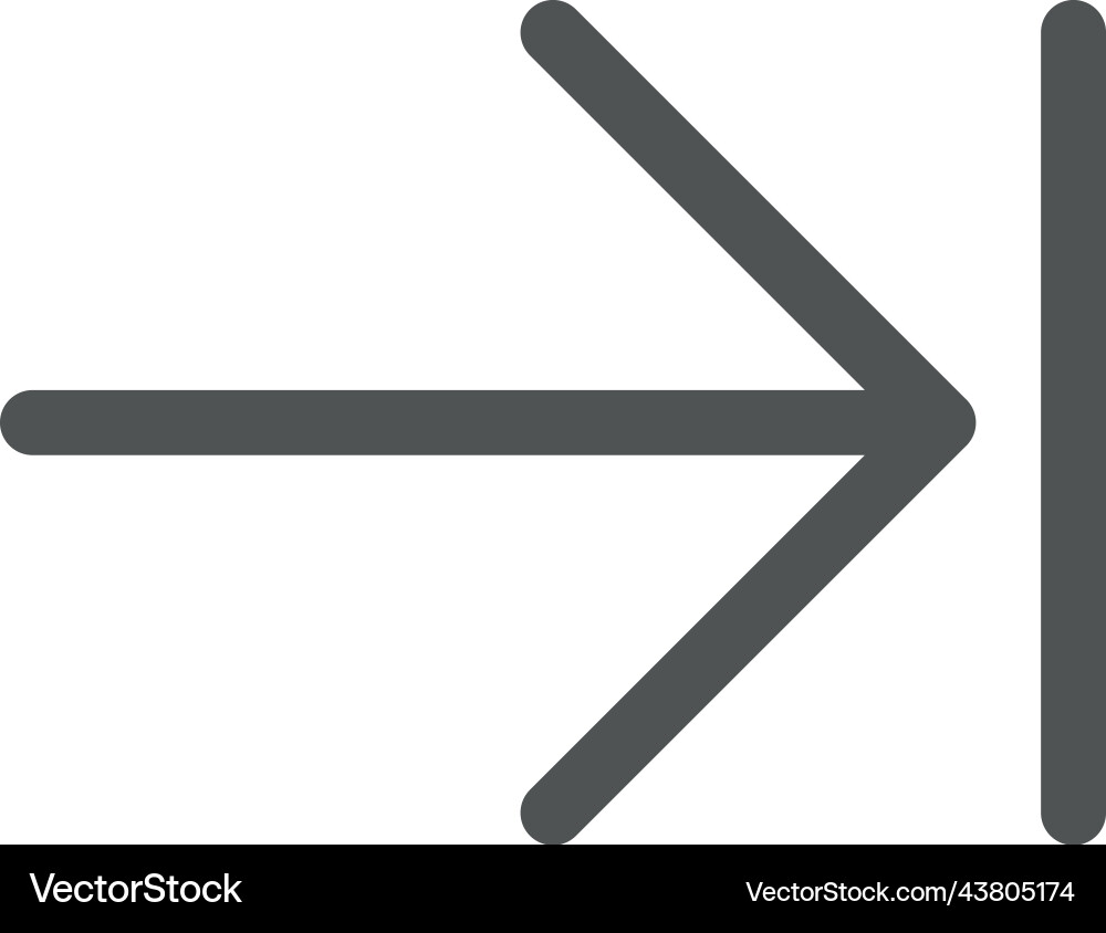 Next step flat color ui icon Vector Image