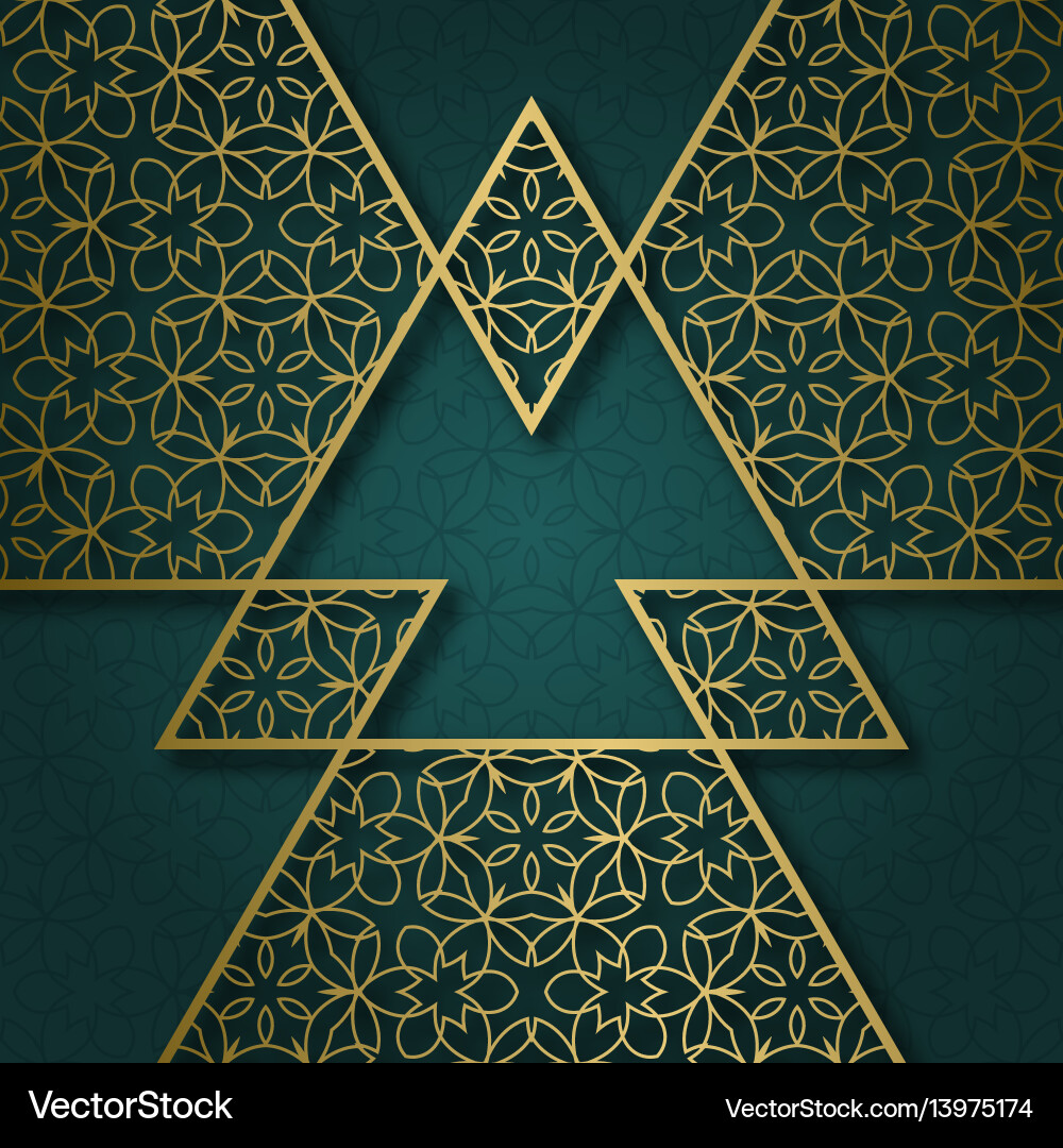 Ornamental background with triangular frame Ornamental background with triangular frame vector image