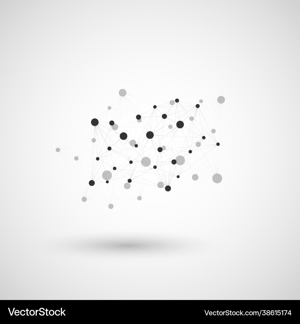 Polygonal web lines connection network digital Polygonal web lines connection network digital vector image