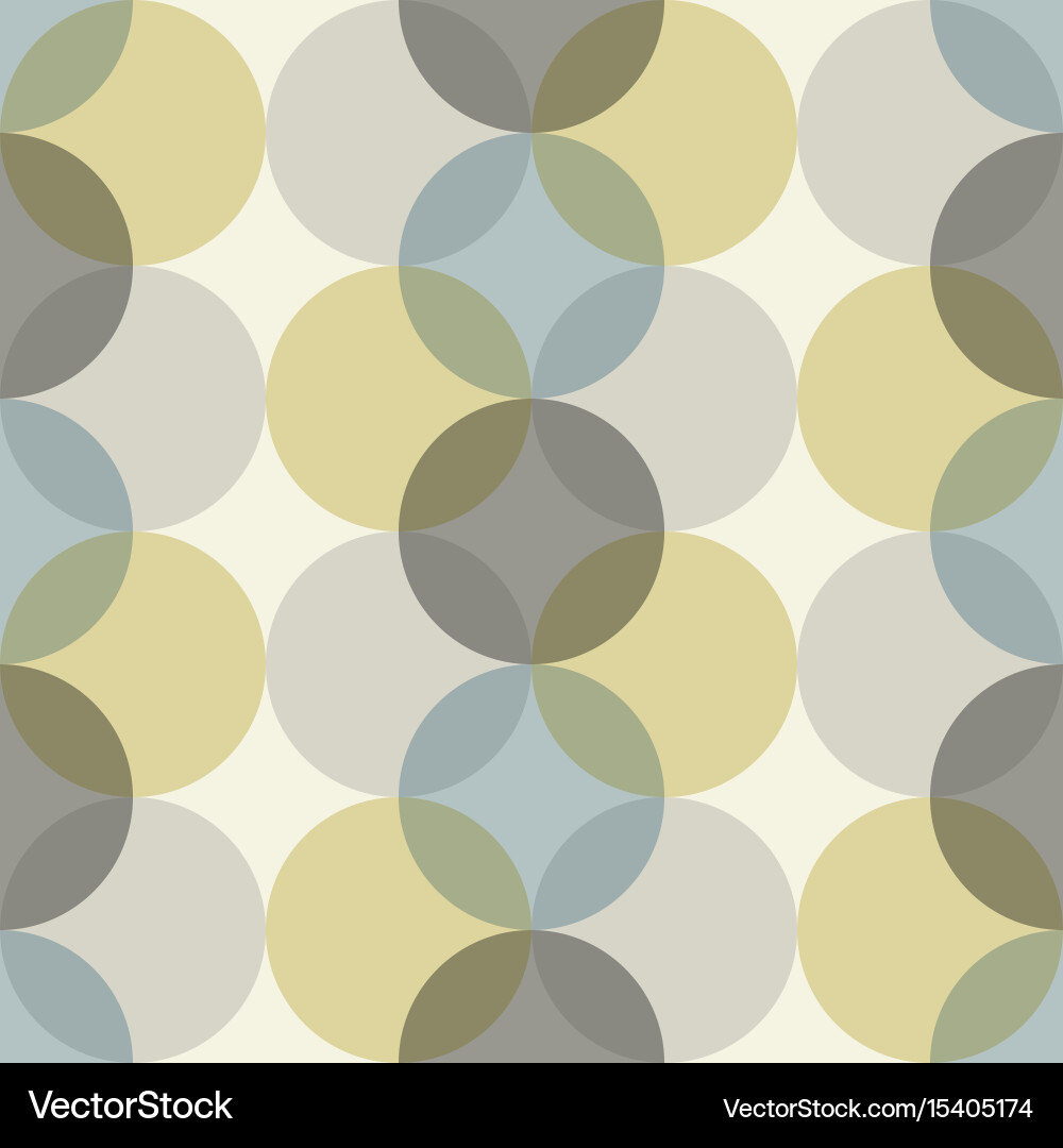 Retro Atomic Circles Pattern vector image