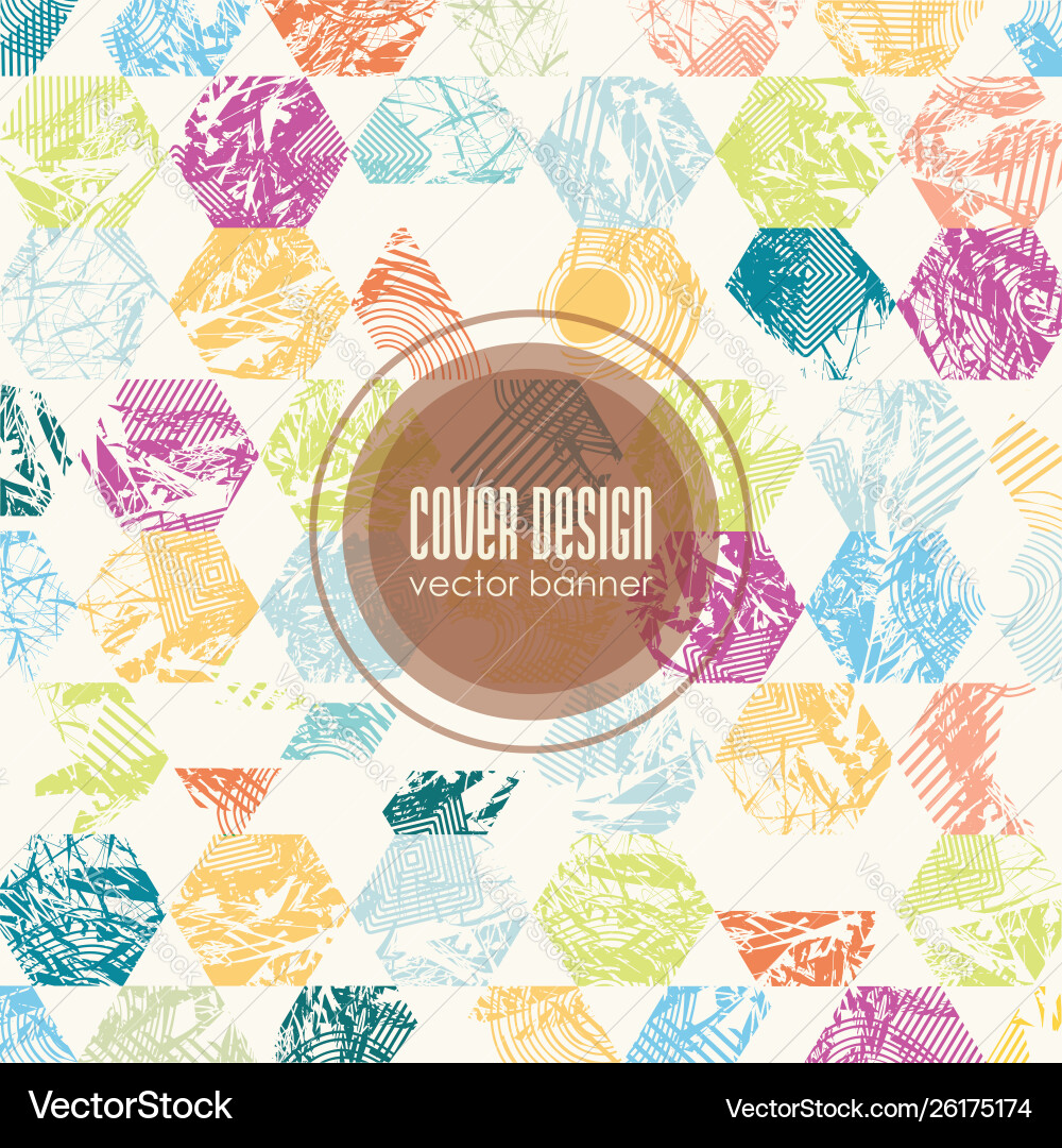Retro cells pattern abstract geometric background Retro cells pattern abstract geometric background vector image