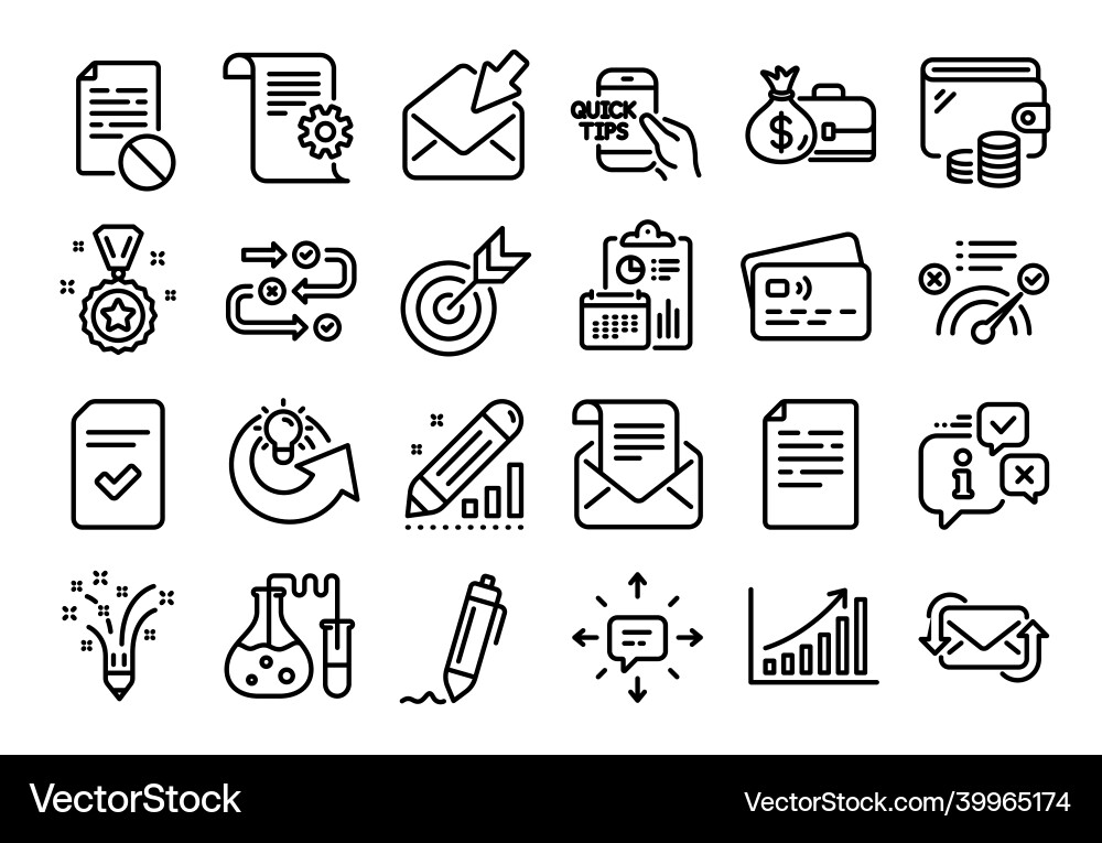 Set of mail newsletter refresh Vector Image