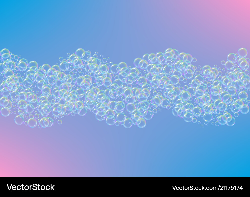 Soap foam on gradient background Soap foam on gradient background Vector Image