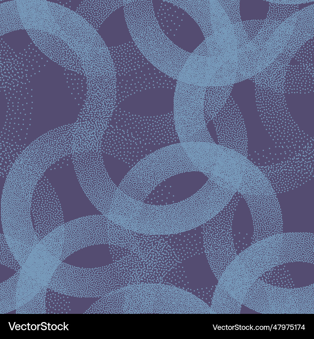 Stippled circles texture seamless pattern retro vector image