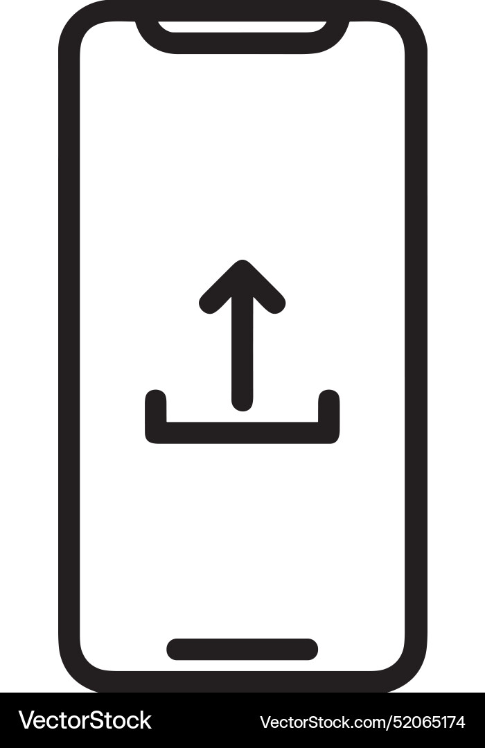 Upload outline icon symbol image Vector Image