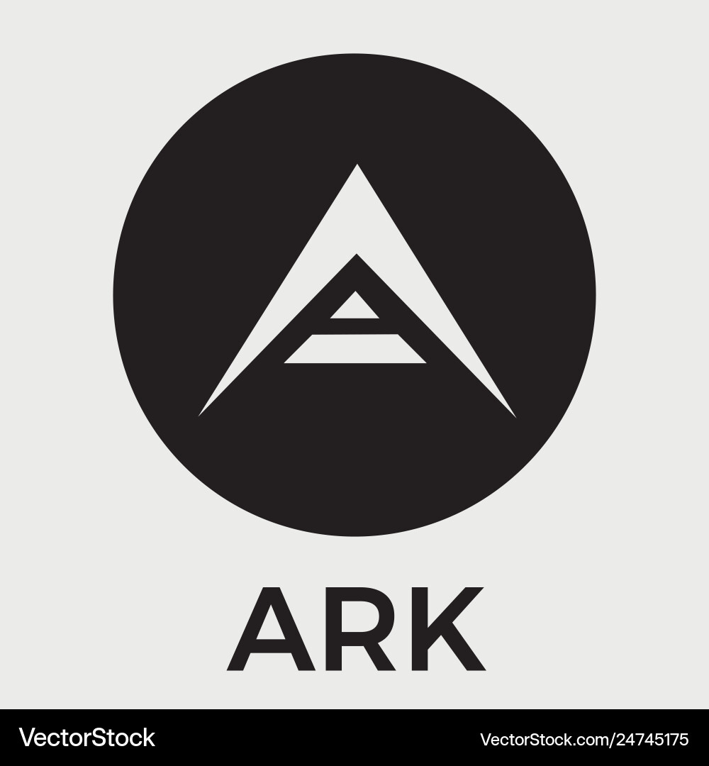 Ark cryptocurrency coin logo - blockchain – Royalty-Free Vector |  VectorStock