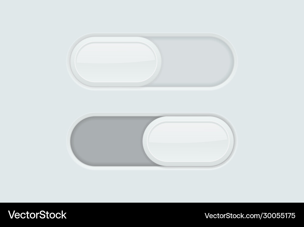 Blank toggle switch buttons user interface icons Vector Image