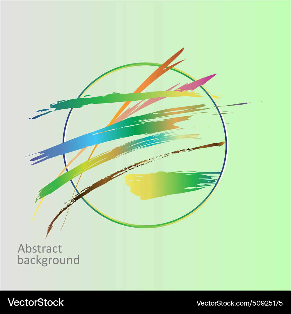 Brush strokes in a multi-colored circle Brush strokes in a multi-colored circle Vector Image