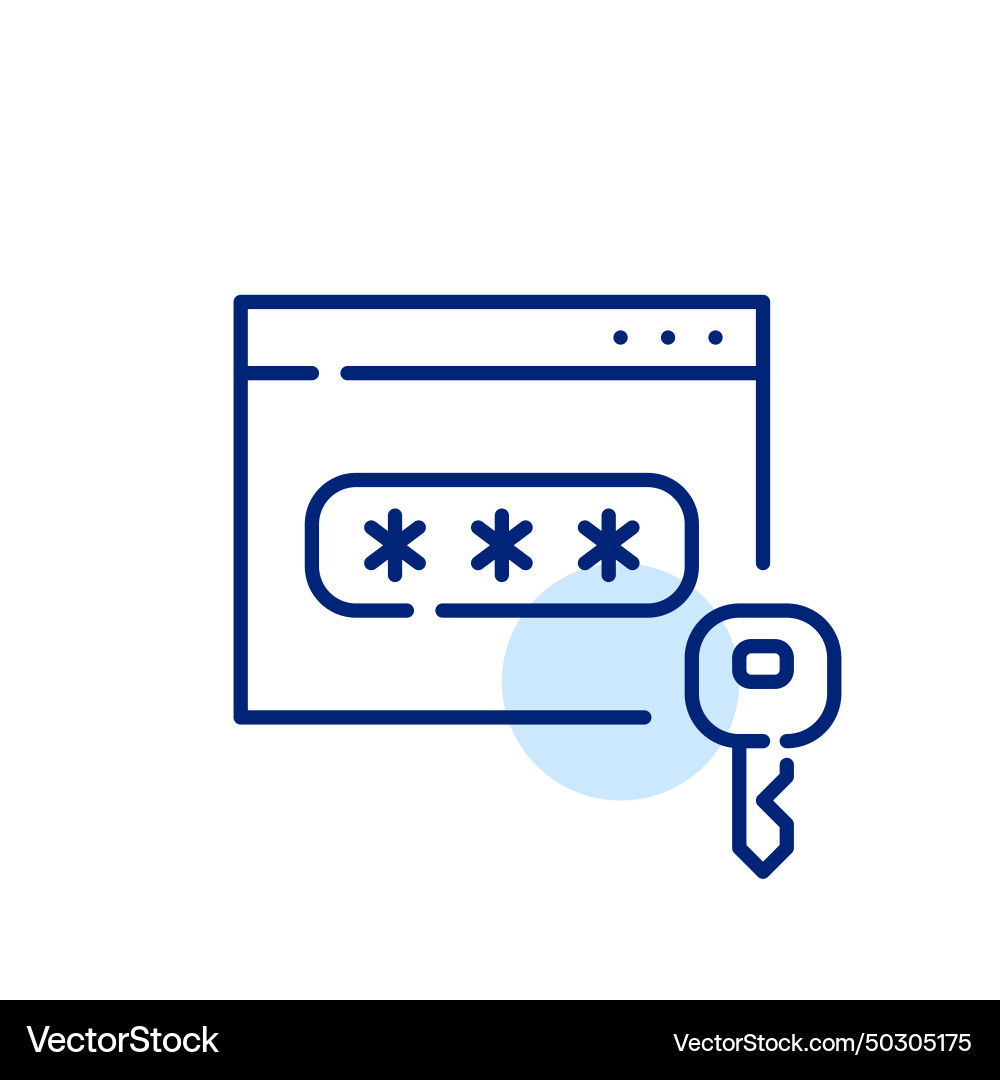 Built-in password manager in internet browser Built-in password manager in internet browser vector image