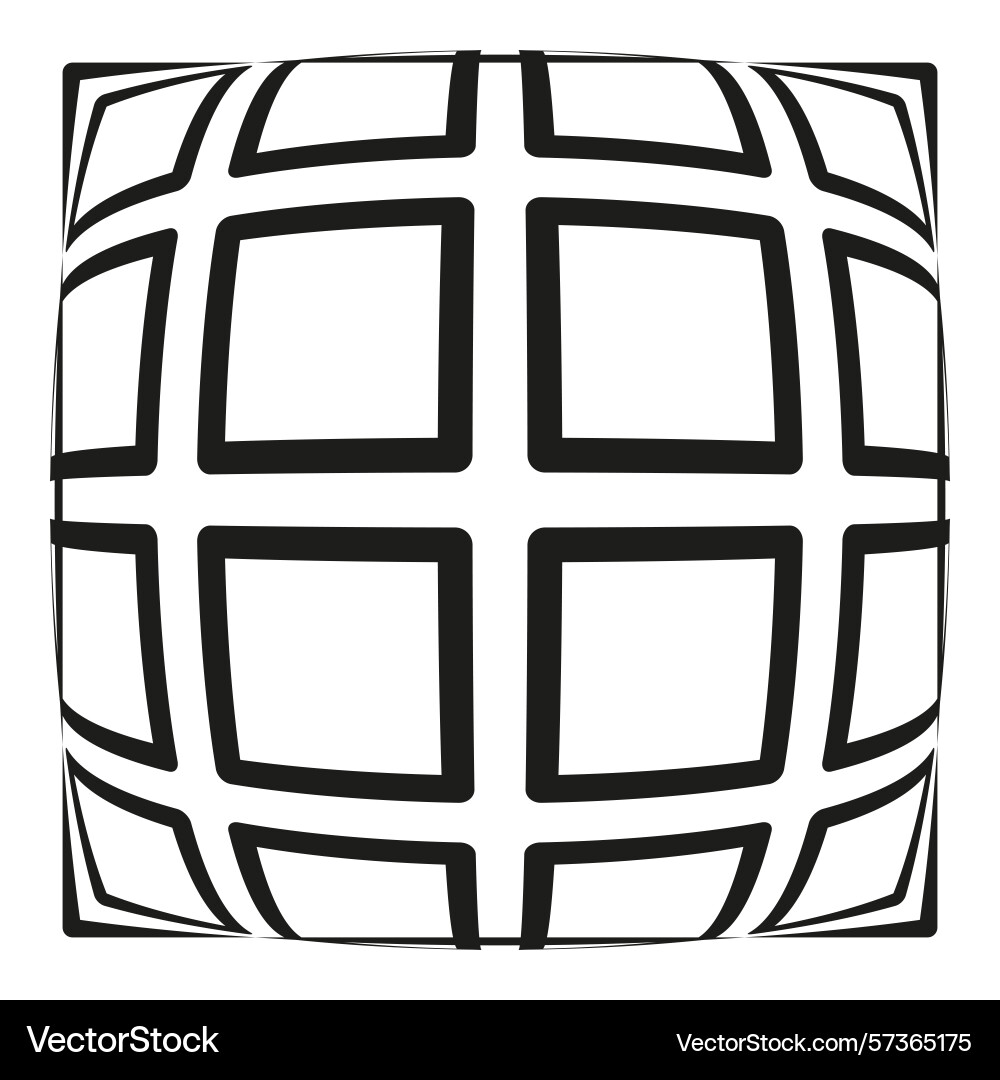 Grid icon pattern structured cube symbol Grid icon pattern structured cube symbol vector image