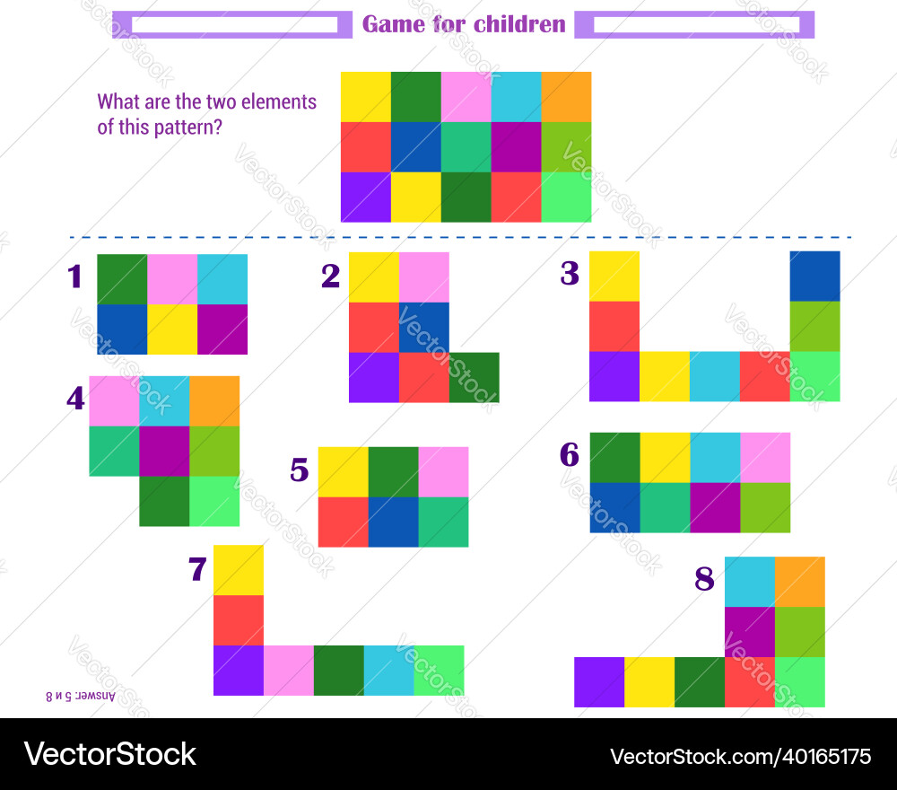 Logic game for children what elements does Logic game for children what elements does Vector Image