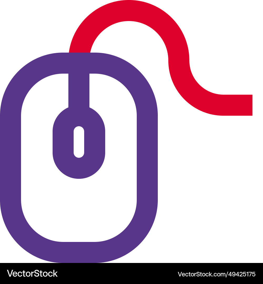 Mouse used to move the cursor on screen vector image