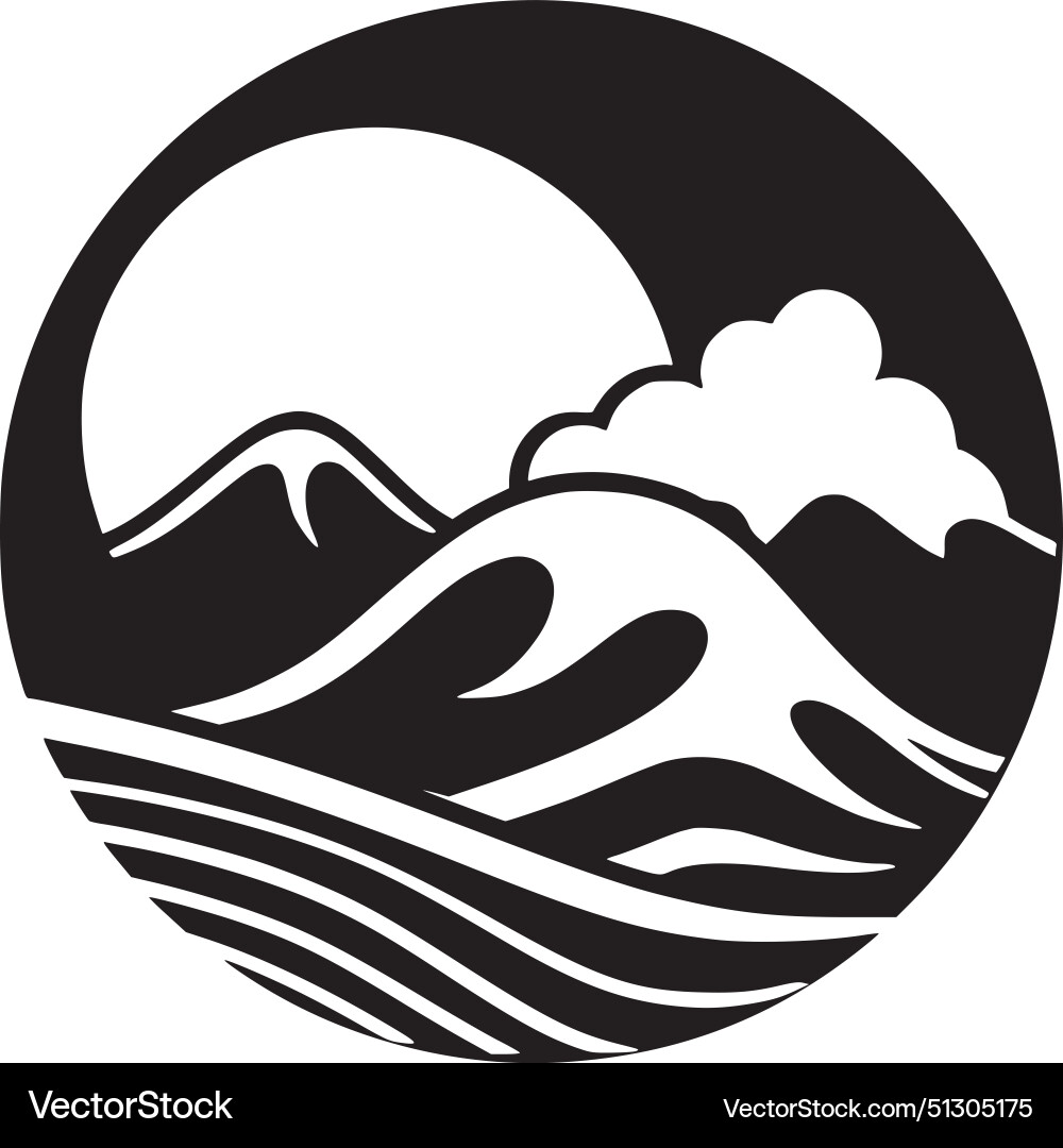 Ocean - minimalistisches und flaches Logo Ocean - minimalistisches und flaches Logo vektorbild