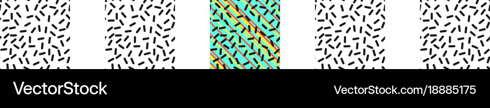 Retro seamless pattern in memphis style design vector image