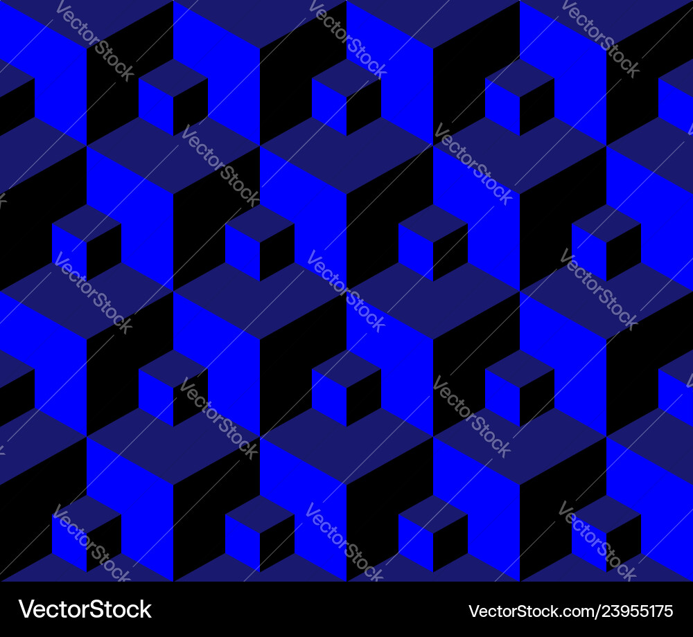 Seamless pattern 3d cube Seamless pattern 3d cube Vector Image